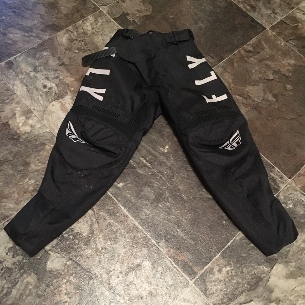 Fly Racing 2022 Youth F-16 Pants (Black/Grey, Size 20)